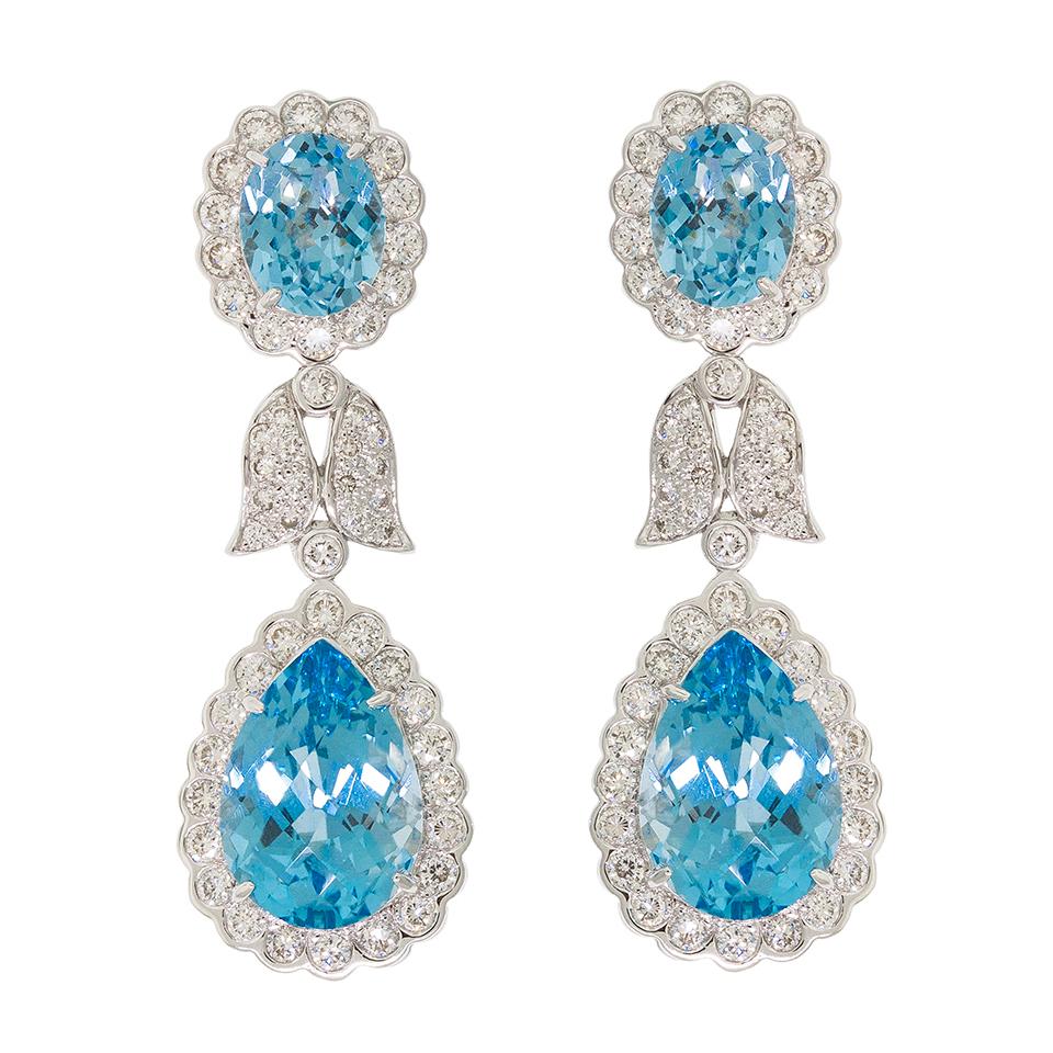 Blue Topaz Earrings
