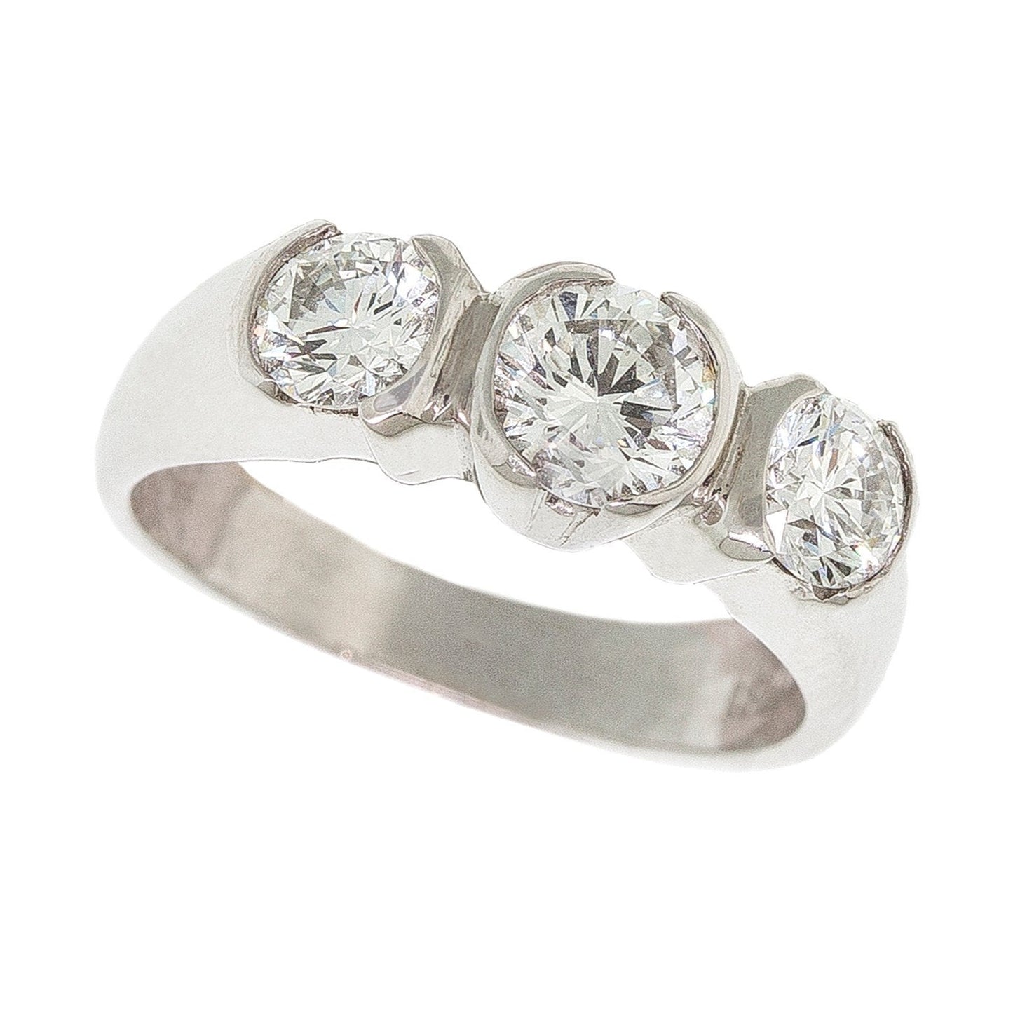 Three Round Diamond Ring