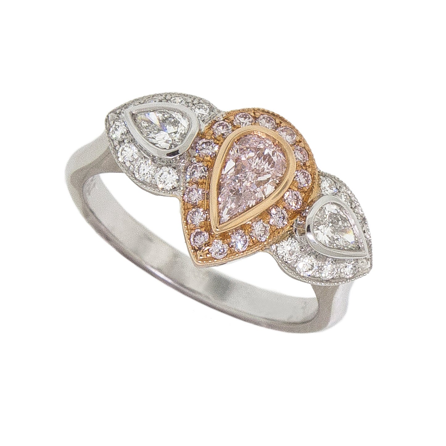 Crush | Colored Pear Pink Diamond Ring