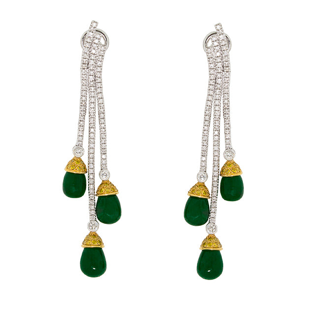 Wind Chime |  Emerald Earrings