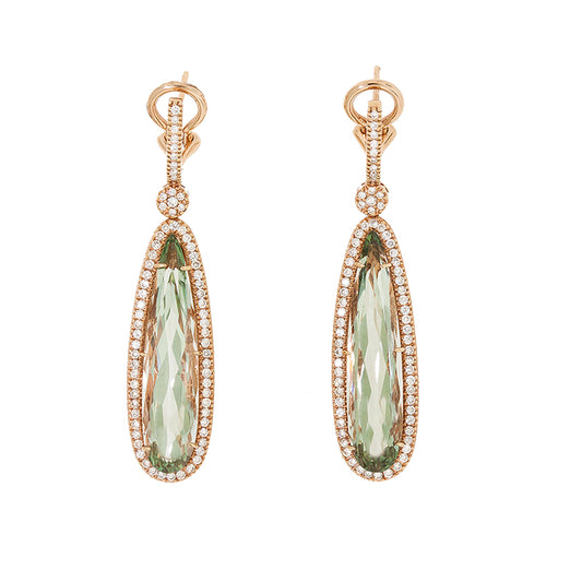 Green Amethyst Earrings