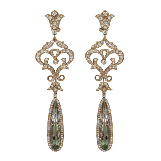 Green Amethyst Earrings