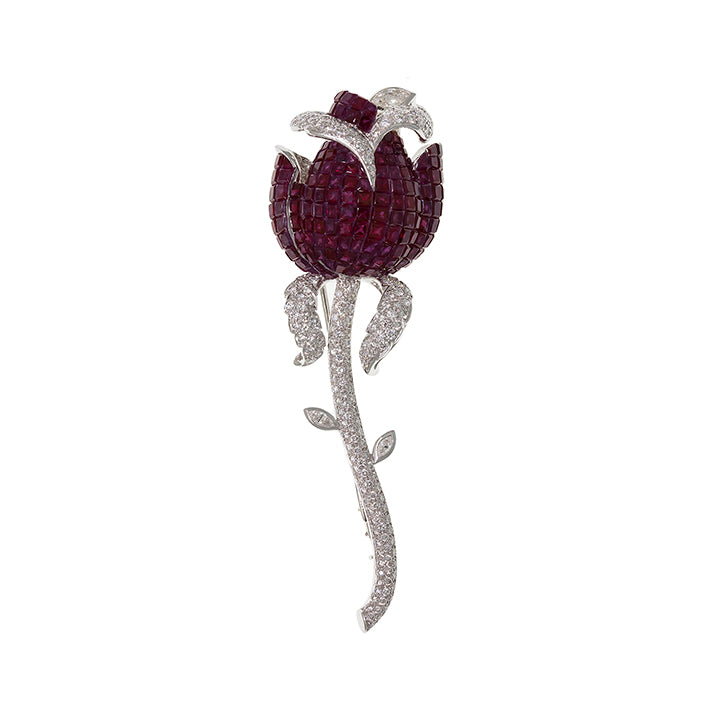 Blush | Tulip Ruby Brooch