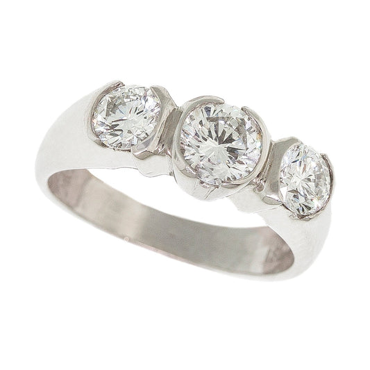  Three Round Diamond Ring 