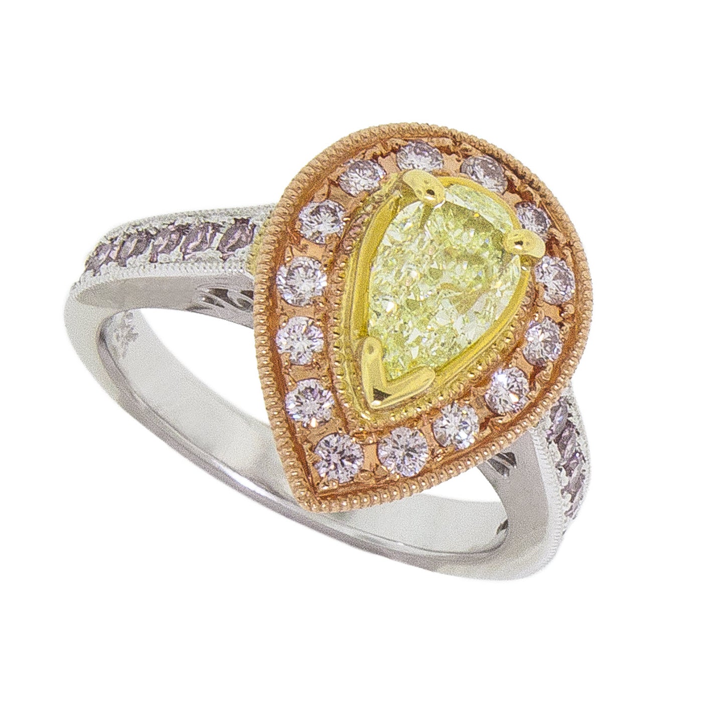 Precious | Colored  Pear Yellow Diamond Ring