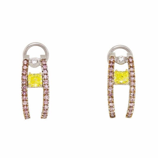 Yellow Diamond Earrings