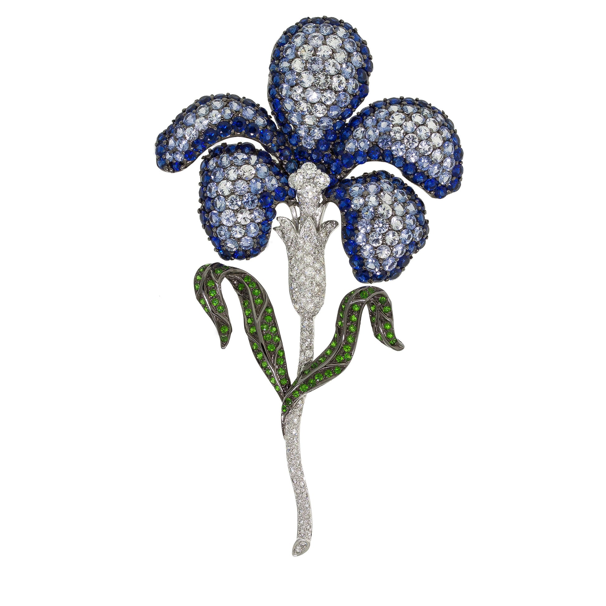 Patience/Virtue | Flower Sapphire Brooch