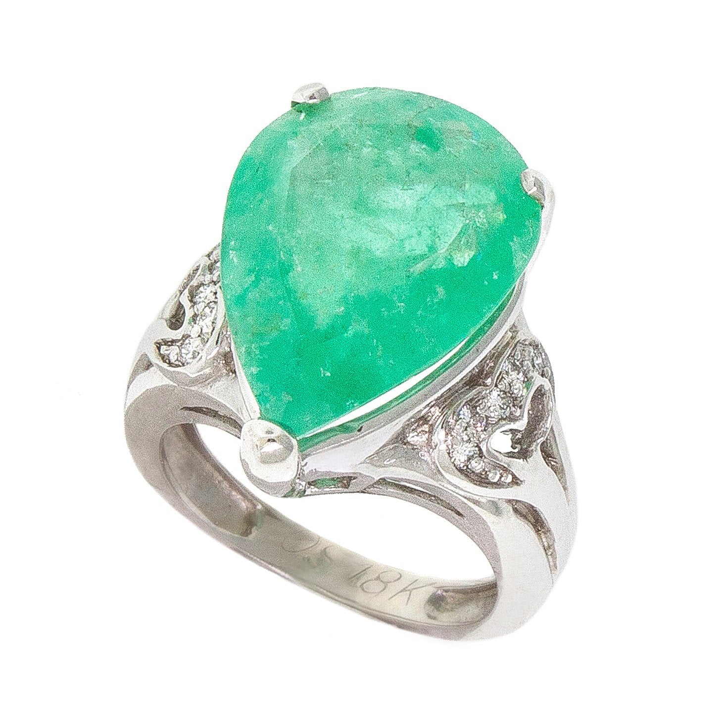 Promise | Pear Cut Emerald Ring 