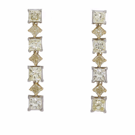   Yelow Diamond Earrings