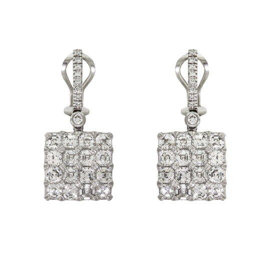 Clarity | Square Diamond Earrings